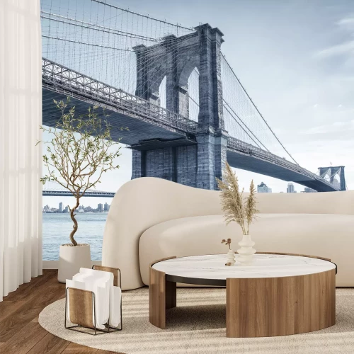 Fototapete Blick auf die Brooklyn Bridge in New York