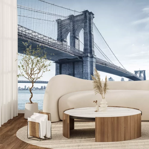 Sticker Blick auf die Brooklyn Bridge in New York