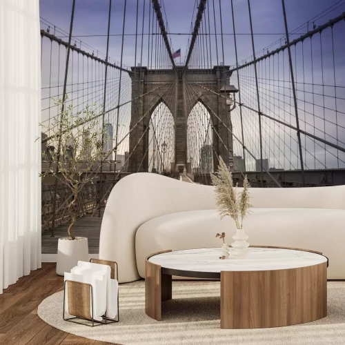 Fototapete Magnificent view of Brooklyn Bridge