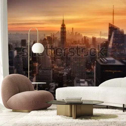 Fototapete Draufsicht New Yorker Wolkenkratzer