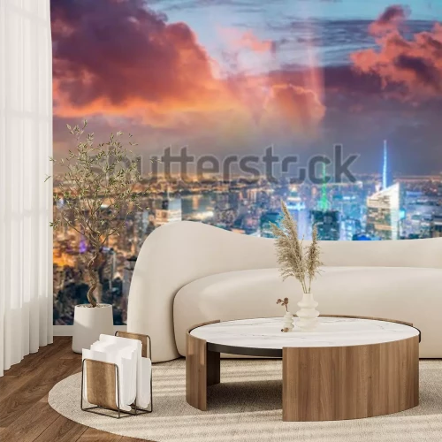 Fototapete Bunte Lichter in NY