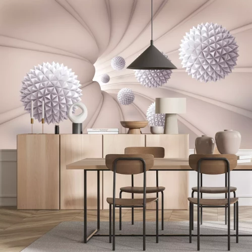 Fototapete Räumliche Kristallkugeln