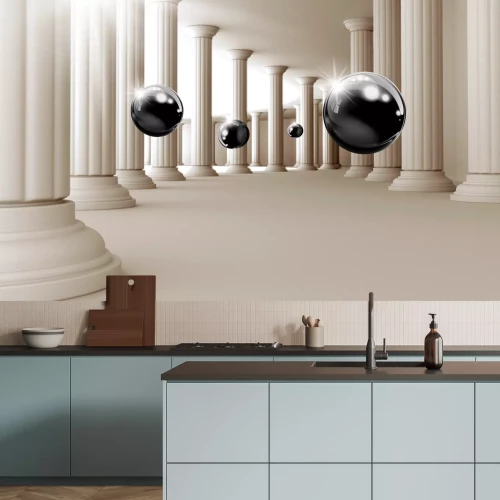 Fototapete Räumliche 3D-Kugeln und -Säulen