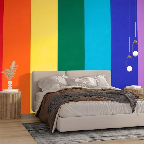 Sticker Bunte Regenbogen-Textur