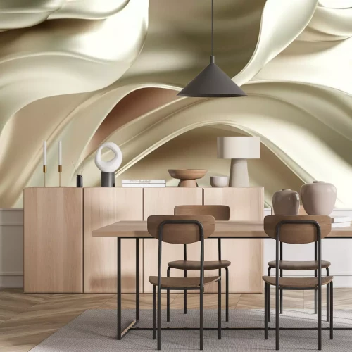 Fototapete Luxury elegant background abstraction fabric. 3d illustration, 3d rendering.