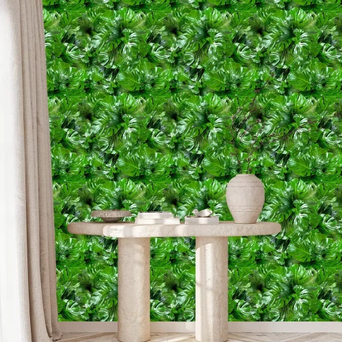 Tapete Glänzende Monsterblätter