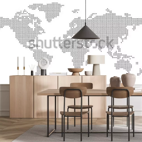 Sticker Gepunktete Weltkarte