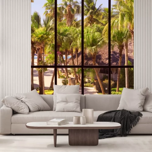 Fototapete Fenster garten