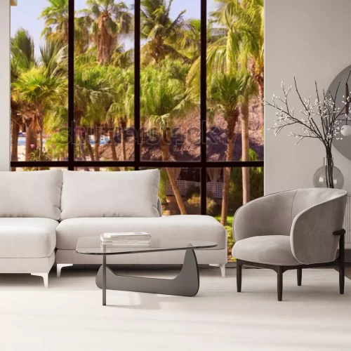 Fototapete Fenster garten