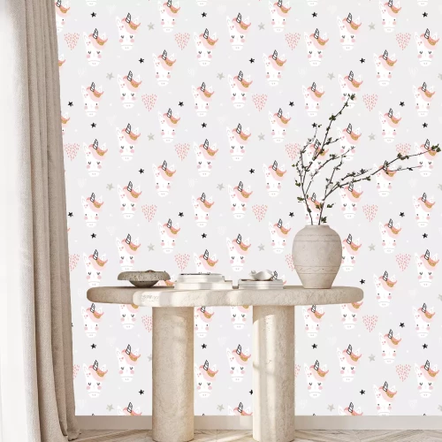 Tapete Skandinavische Einhörner