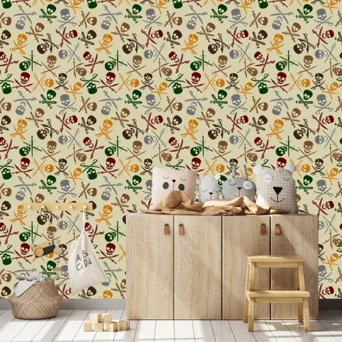 Tapete Symbole der Piraten