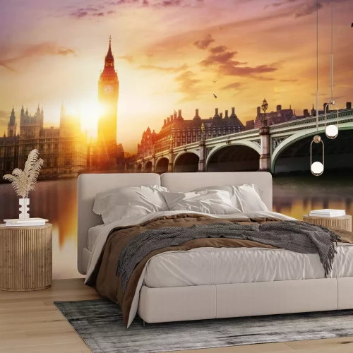 Fototapete London bei Sonnenuntergang mit Blick auf Big Ben