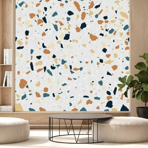 Fototapete Bunte Terrazzo-Kieselsteine