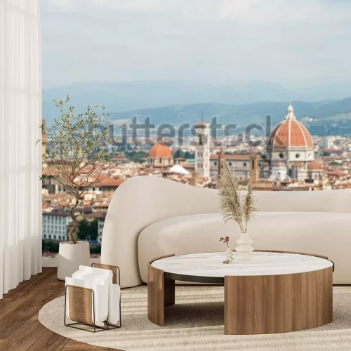 Fototapete Florenz Skyline im Sommer Mittag