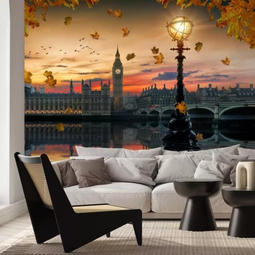 Fototapete Herbstliches London mit Blick auf Big Ben
