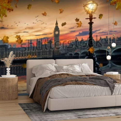 Fototapete Herbstliches London mit Blick auf Big Ben