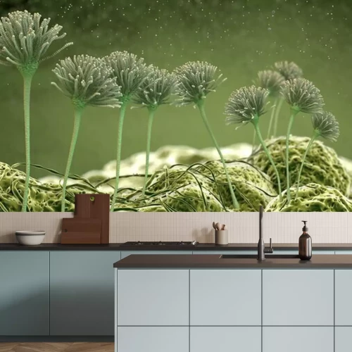 Fototapete Mikroskopische Aufnahme im 3D-Konzept