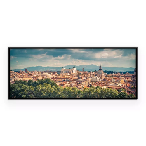 Poster Panorama von Rom unter einem bewölkten Himmel