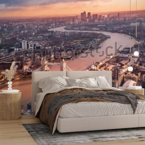 Fototapete Panorama von London von oben