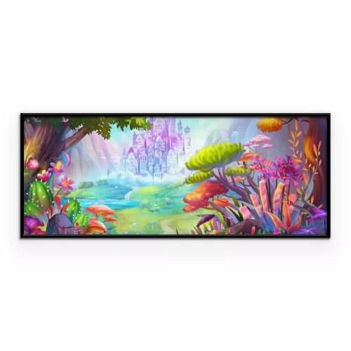 Poster Ein märchenhaftes Schloss inmitten der Berge