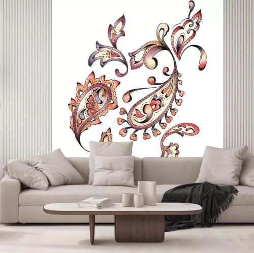 Sticker Aquarell Paisley Design