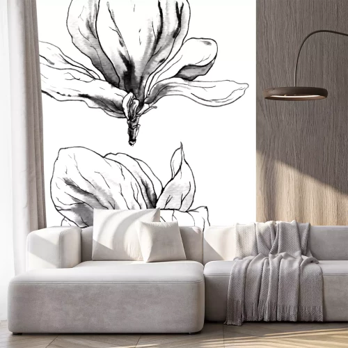 Sticker Skizze von zwei Blumen