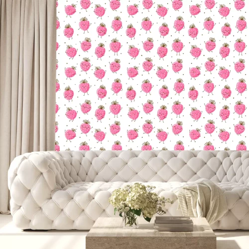 Tapete Lächelnde Erdbeeren