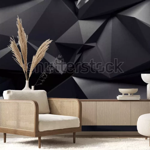 Fototapete Geometrische Graphitstruktur