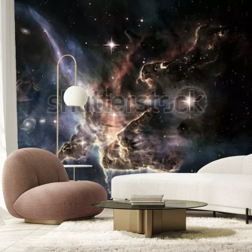 Sticker Weltraum 3D leuchtende Wolke aus Sternenstaub