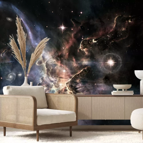 Sticker Weltraum 3D leuchtende Wolke aus Sternenstaub