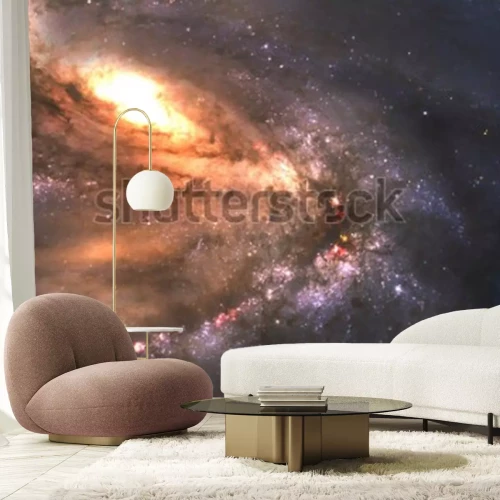 Sticker Helle Spiralgalaxie im Weltall