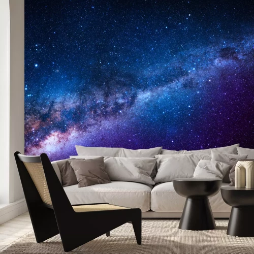 Fototapete Kosmischer Nebel in Blau