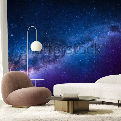 Fototapete Kosmischer Nebel in Blau