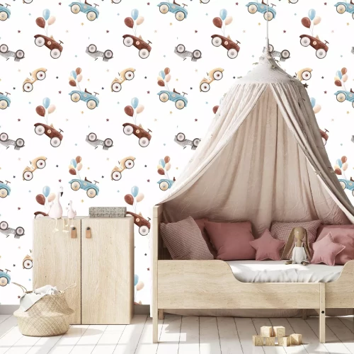 Tapete Fliegende Spielzeugautos