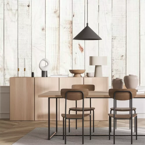 Fototapete Holz weiß schmutziger Zaun