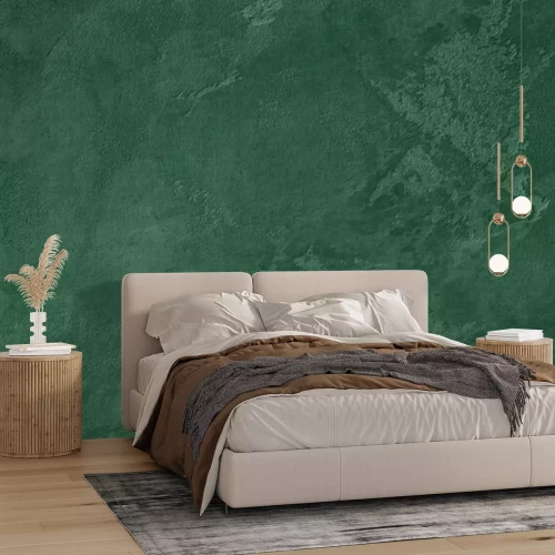 Fototapete Dark green Concrete textured background to your concept or product. Winter 2020 color trend.