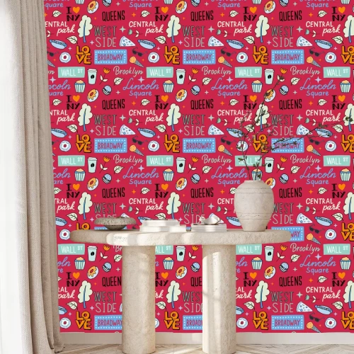 Tapete Nahtlose Designgrafik des New Yorker Musters