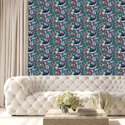 Tapete Fische und andere Meerestiere