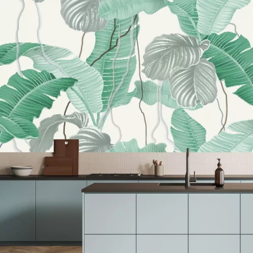 Sticker Muster aus Bananenblättern