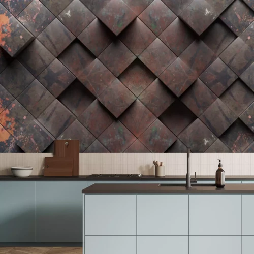 Fototapete 3D-Textur im Industriestil