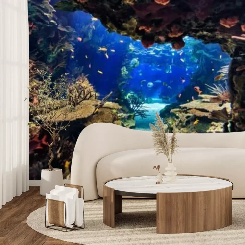 Fototapete Unterwasserwelt mit Fischen und Korallenriffen