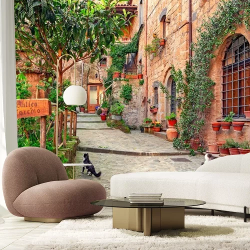 Fototapete Toskana mit Gassen