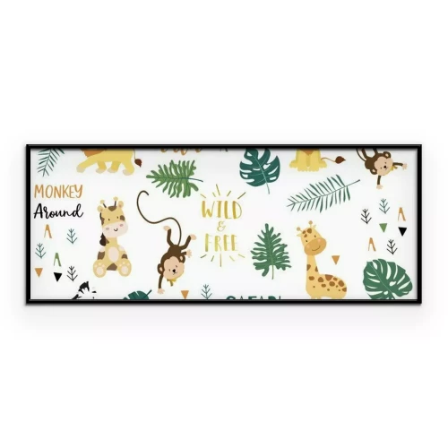 Poster Kindermuster mit exotischen Tieren