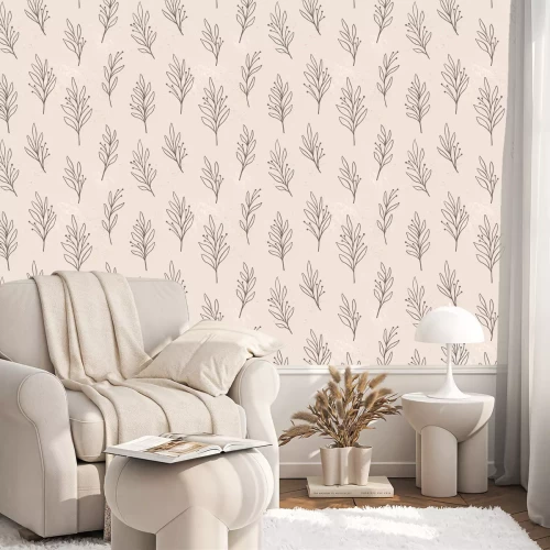 Tapete Minimale Pflanzenzweige