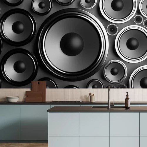 Sticker Runde Lautsprecher in verschiedenen Größen Grafiken