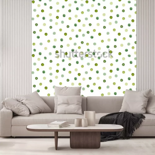 Sticker Aquarell nahtloses Muster. Hand gezeichnete Tupfen. Abstrakter Hintergrund mit Kreisen. Vektorillustration