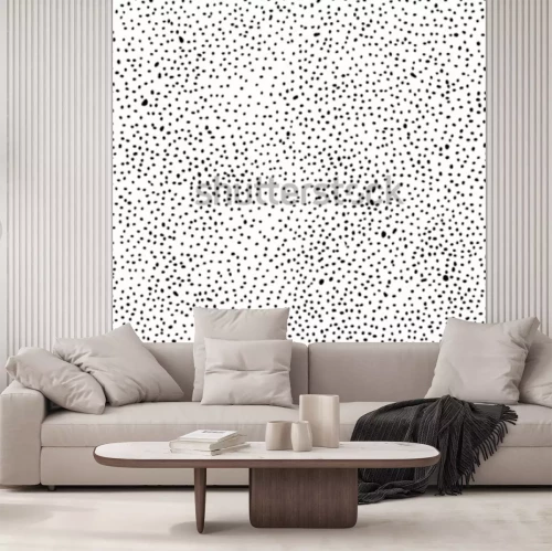 Sticker Abstraktes Schwarzweiss-Muster. Gepunkteter strukturierter Vektorhintergrund