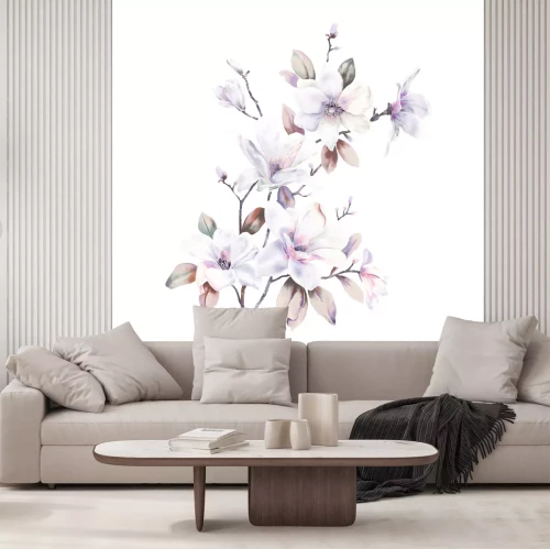 Sticker Mit Wasserfarben gemalte Magnolien
