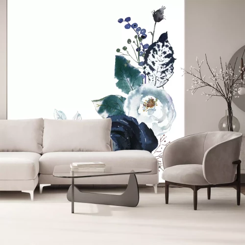 Sticker Englische Rosen in Blautönen