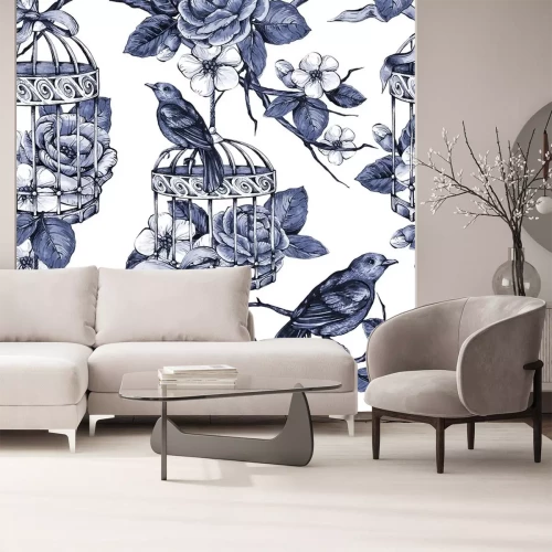 Sticker Vögel im Garten